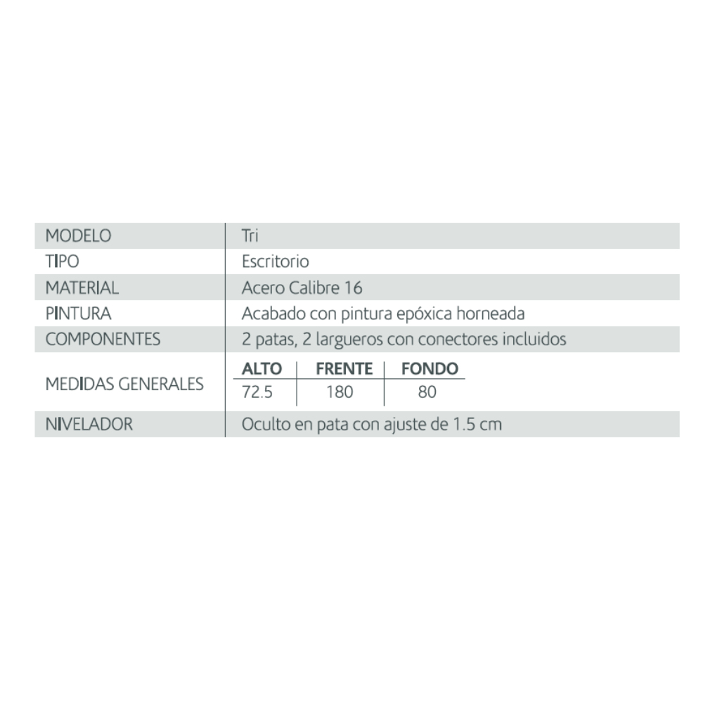 Escritorio Tri 180x80