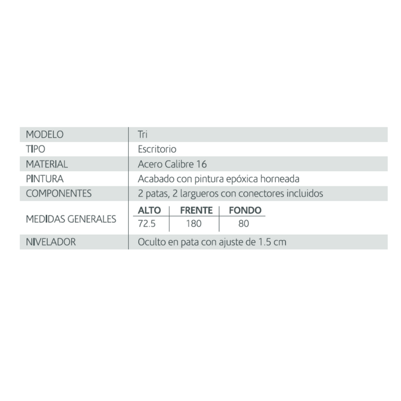 Escritorio Tri 180x80